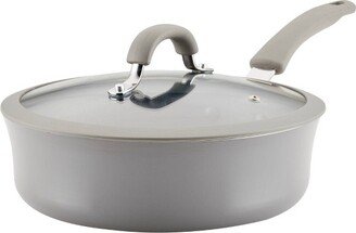 Cook + Create Aluminum Nonstick Saute Pan with Lid 3qt Gray