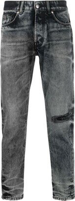 Mick whiskering-effect tapered jeans