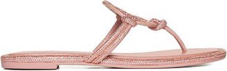 Miller Pavé Crystal-Embellished Thong Slippers