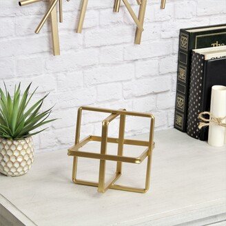 Alle Black Metal Large Geometric Decor Cube