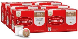 Community Coffee Toasted Hazelnut Medium Roast Single Serve Pods, Keurig K-Cup Brewer Compatible, 72 Ct