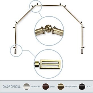 Iselect Home Decor 13/16 Inch Cobalt 5 Sided Window Curtain Rod