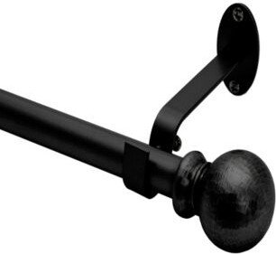 Farmhouse Adjustable Curtain Rods With Ball Finials