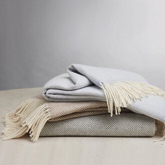 Polly Cashmere Throw Light Gray