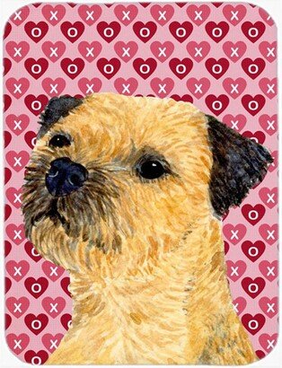 LH9143LCB 15 x 12 Border Terrier Hearts Love And Valentines Day Glass Cutting Board