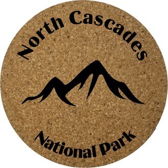 North Cascades Cork Coasters Set Of 4 Mountain National Park Washington Souvenir Ski Resort Wa Travel Gift Memory