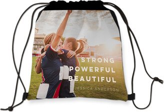 Drawstring Backpacks: Text Overlay Gallery Drawstring Backpack