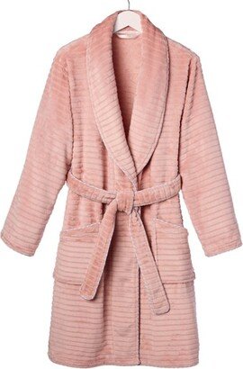 XL Ribbed Bathrobe Blush - Wellbeing by Sunham