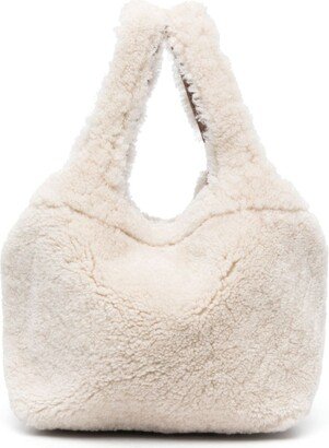 Furrissima bucket shearling tote bag