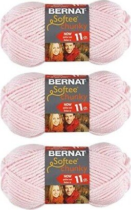 Pack of 3) Bernat Softee Chunky Yarn-Baby Pink