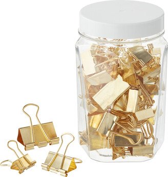 Assorted Size Binder Clips Gold Pkg/36