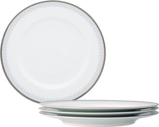 Silver Colonnade 4 Piece Dinner Plate Set, Service for 4