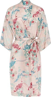 Genevie Amelie Silk Kimono Robe