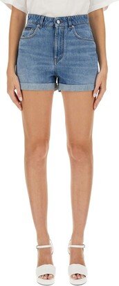 Turn-Up Hem Denim Shorts