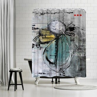 71 x 74 Shower Curtain, Motus De Poussiere by Annie Rodrigue