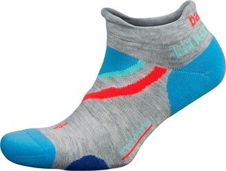 UltraGlide No Show Running Sock - Large - Midgray/Ethereal Blue