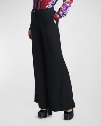 Logo Band Wide-Leg Pants