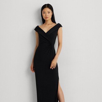 Ralph Lauren Jersey Off-the-Shoulder Gown