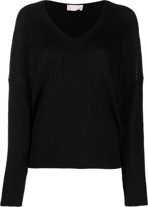 V-neck long-sleeve jumper-AB