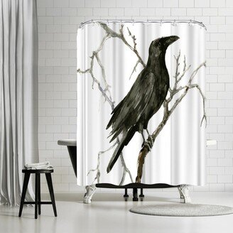 71 x 74 Shower Curtain, Raven 5 by Suren Nersisyan