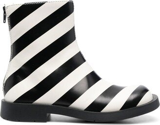 Striped Ankle Boots-AA