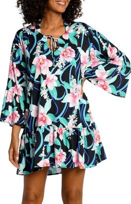 Nightfall Floral Cover-Up Dress