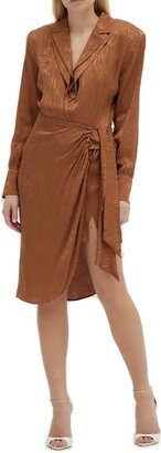 V-Neck Wrap Midi Dress