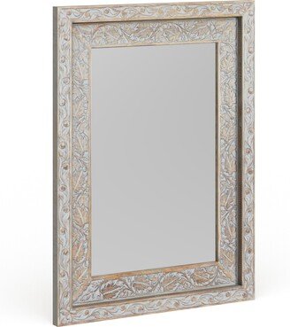 Studio 350 Brown Wood Vintage Wall Mirror 48 x 36 x 3 - 36 x 3 x 48