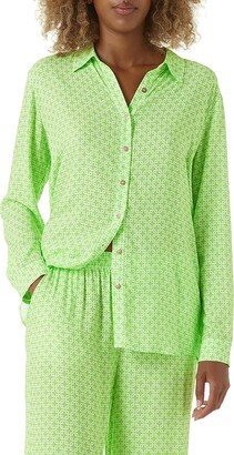 Millie Long Sleeve Cover-Up Button-Up Shirt