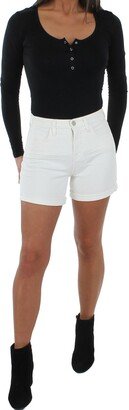 Womens Jean Midi Denim Shorts