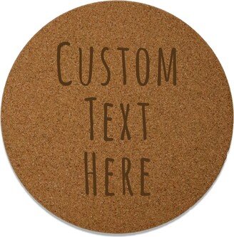 Custom Cork Trivet Engraved & Personalized With Your Text