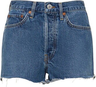 70s High rise cotton denim shorts