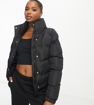 Brave Soul Petite puffer jacket in black