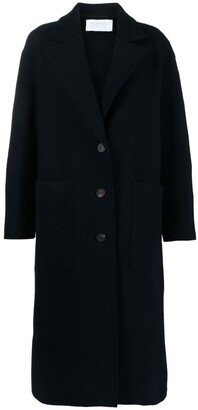 Single-Breasted Wool Coat-BL