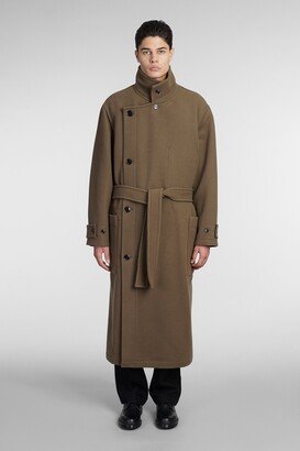 Coat In Taupe Wool