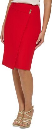 Petite Asymmetrical Pencil Skirt, Created for Macy's