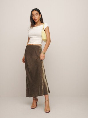 Petites Layla Velvet Skirt