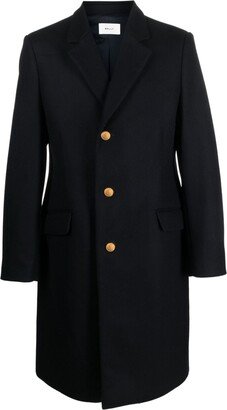 Single-Breasted Wool-Blend Coat-AL