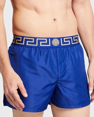 Men's Mid-Length Greek Key Swim Shorts