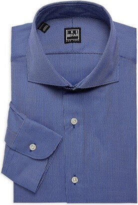 Frederick Cutaway Collar Micro Check Dress Shirt