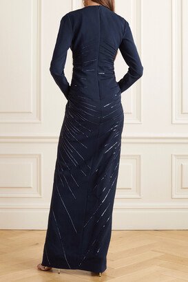 Sequin-embellished Cady Gown - Blue