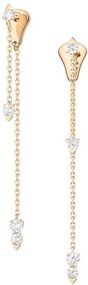 Sunlight 18K Rose Gold & Diamond Chain Stud Earrings