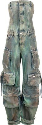 Camouflage Denim Jumpsuit