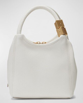 Della Zip Leather Tote Bag