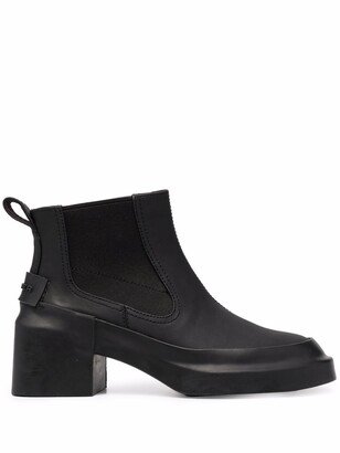 Rain ankle leather boots