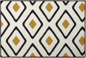 Door Mats: Diamond In Diamond - Neutral Door Mat, Beige