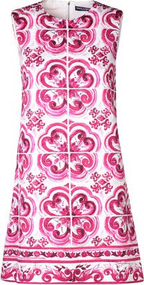 Majolica Print Multicolor Short Dress