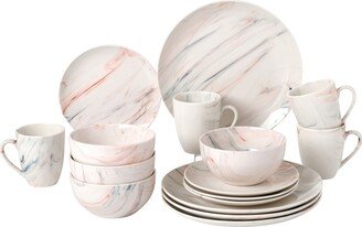 Marble 16 Piece Service for 4 Dinnerware Set