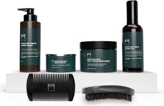 Beard & Body Set - For Natural, Curly, Kinky, Textured Beard and Hair - Skin and Beard Rejuvenation - 6 Piece Set for Men - PuffCuff - Assorted Pre-Pa