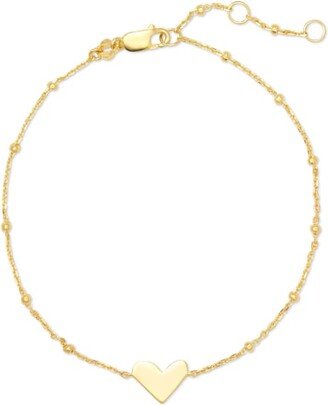 Ari Heart Delicate Chain Bracelet in 18k Yellow Gold Vermeil